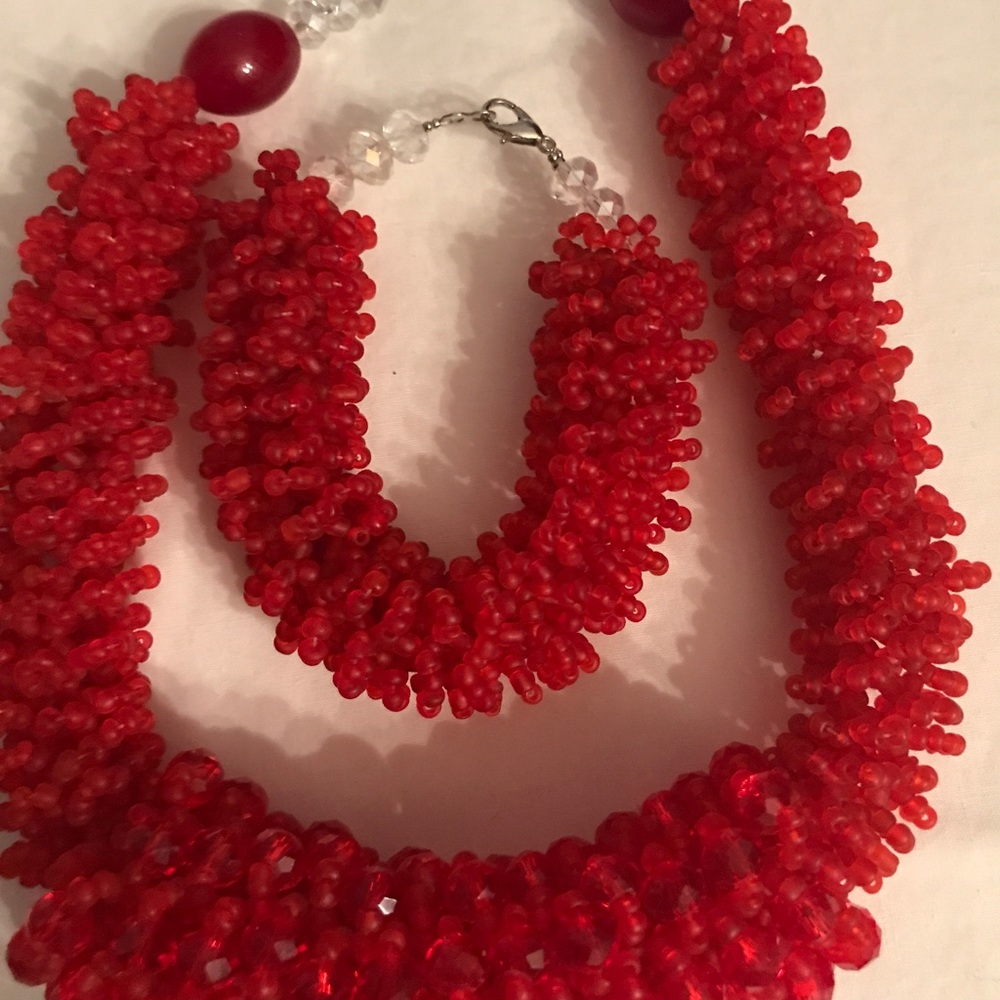 Red Glass African Beads main image 1